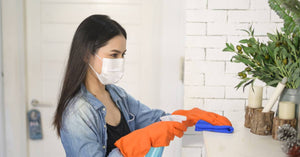 An image of a person cleaning their home.
