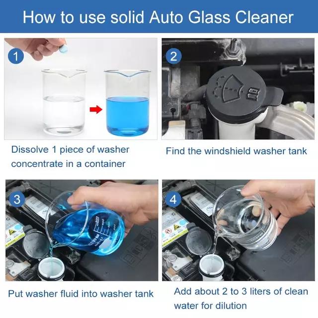 Refill Windshield washer Cleaning solid effervescent  <br>Tablets Only